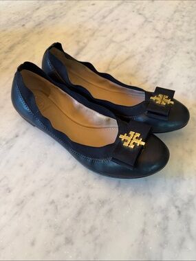 Tory Burch Caroline / Claire Elastic Grosgrain Bow Ballet Flat
